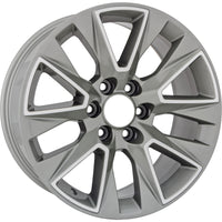 Set of 4 New 20" 2019-2021 Chevrolet Silverado 1500 Machined and Light Grey Replacement Alloy Wheels