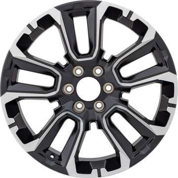 New 22" 2022-2024 Chevrolet Silverado 1500 Black Machined Replacement Alloy Wheel - 14088