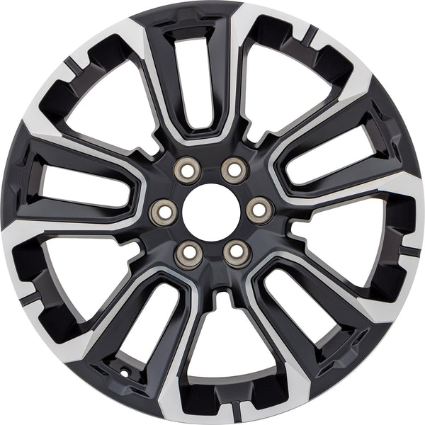 Set of 4 New 22" 2022-2024 Chevrolet Suburban Black Machined Replacement Alloy Wheels