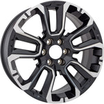 New 22" 2022-2024 Chevrolet Silverado 1500 Black Machined Replacement Alloy Wheel - 14088