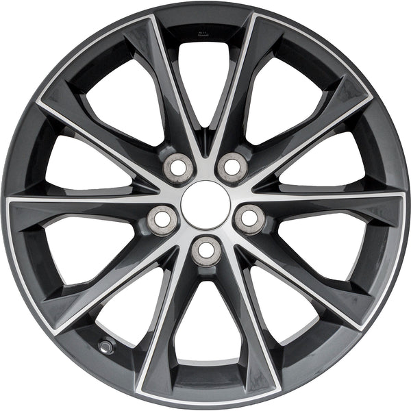 New 18" 2015-2017 Toyota Camry Machined Charcoal Replacement Alloy Wheel