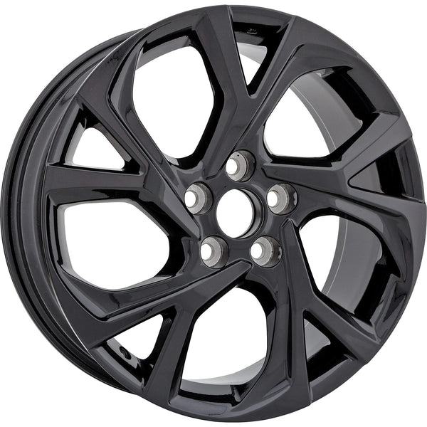 New 18" 2021-2022 Toyota C-HR Nightshade Gloss Black Replacement Alloy Wheel